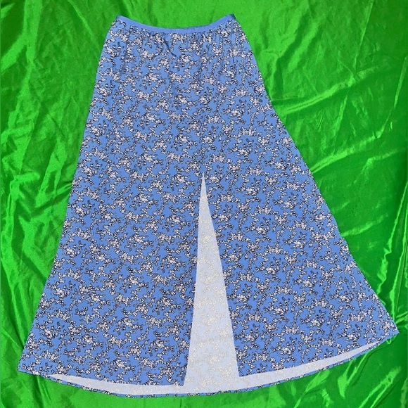 French Connection Floral Blue Maxi Skirt size XS - Picture 2 of 6